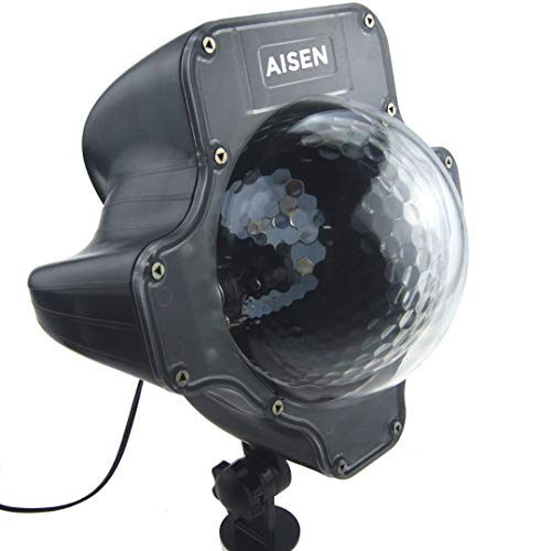 AISEN Christmas Projector Lights Moving Snowflakes Christmas Decoration Lighting LED Landscape Projector Light Waterproof for Outdoor and Indoor