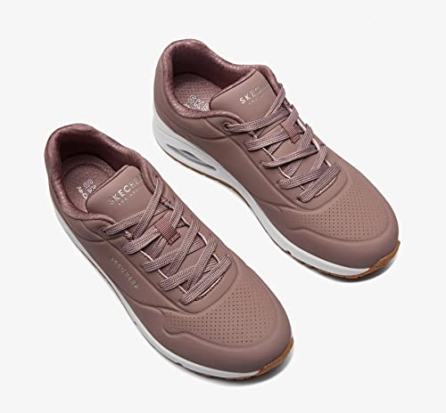 Image of Skechers Women UNO - Stand ON AIR Mauve Lace-Up Sneaker