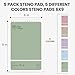 Mzj.Office Steno Notebooks Top Spiral 6x9 | Steno Pads -5 Assorted Color | Steno Notepad Gregg Ruled | Spiral Notepads for Work, School, College, Office Note Taking | Professional Notebooks for Work.