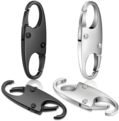 Anti Theft Zipper Clip Lock Theft Deterrent for Travel Luggage Backpack Purse (4 Pcs, 2 Black and 2 Silver)