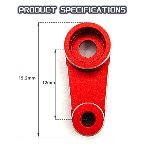 Hoplex 25T Servo Arm Servo Horn Upgrade Accessories For 1/18 Trx4M Stock Servo(Black & Red) #TOP1