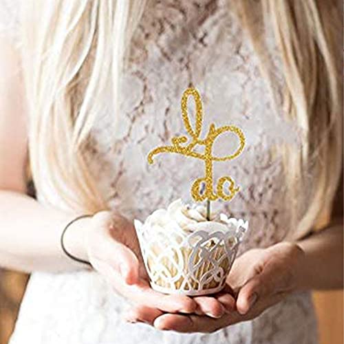 Jevenis Set Of 44 Wedding Cupcake Toppers Diamond Ring Cupcake Toppers I Do Cupcake Topper For Wedding Engagement Bridal Shower Decorations #TOP3
