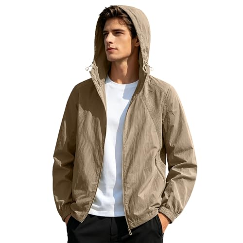 Chaqueta de senderismo para hombre impermeable al viento ideal para excursiones y montaña