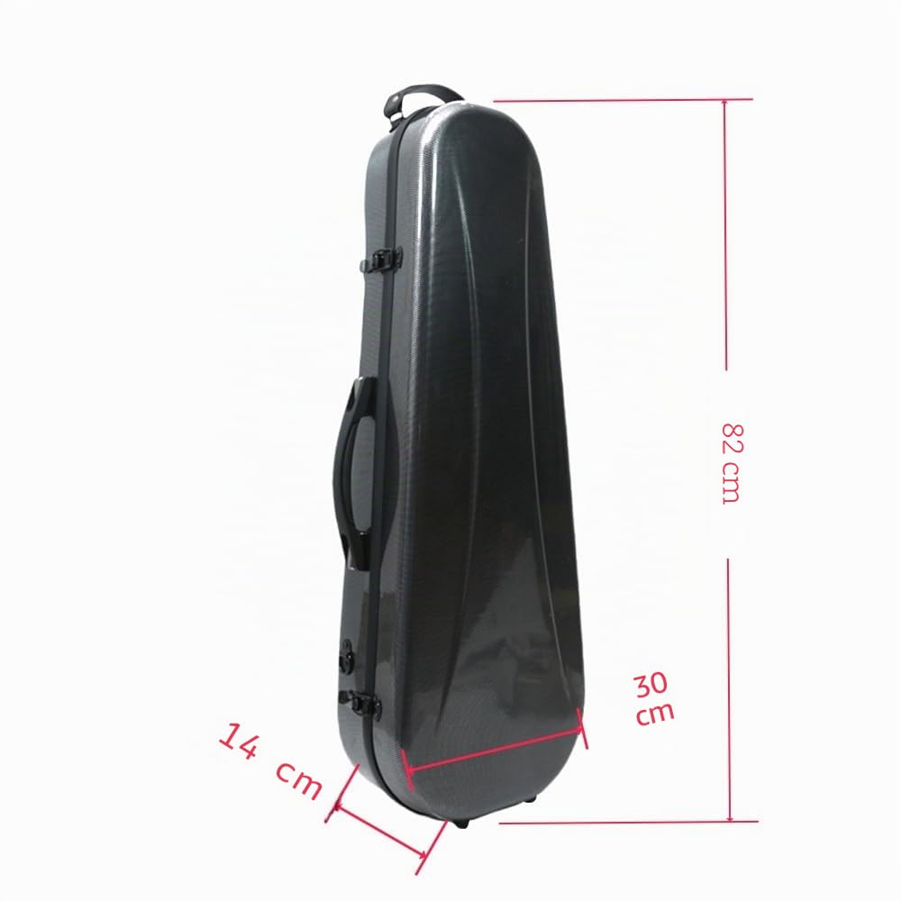 Viola Case - Caja de viola ligera de fibra de carbono de 16 pulgadas para viola de 15 a 17 pulgadas, tamaño de 2,3 kg