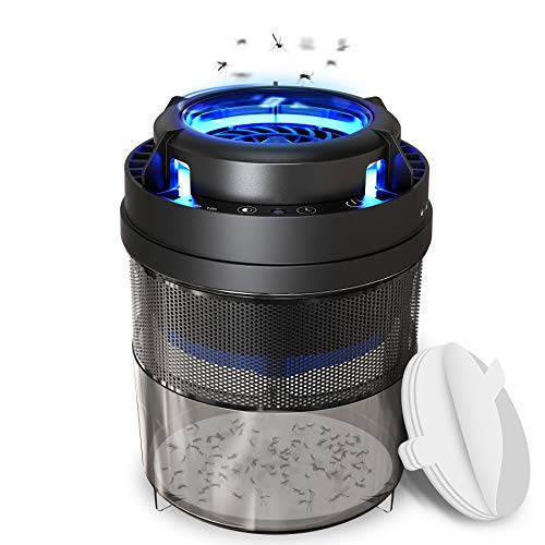 Preisvergleich Produktbild CONOPU Insektenvernichter Elektrisch - Fliegenfalle Elektrisch, 6W Mückenfalle Mückenlampe, 365nm UV Elektrischer Fliegenvernichter, UV-Licht Wasserdichte insektenvernichter für draußen, Schwarz
