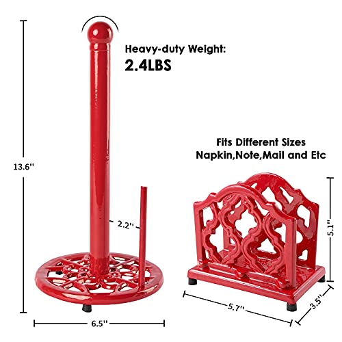Jogreful 2 Piece Kitchen Counter Accessory Set With Cast Iron Paper Towel Holder thumb #2