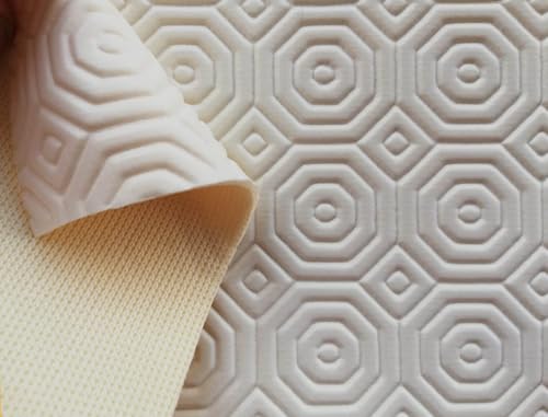 Exma Toalha de mesa com muletão antimanchas, 140 x 100 cm por metros, protetor de mesa resistente, muletão protetor para tábua de passar, fácil de limpar, GOMADO gravado espessura 2,0 mm