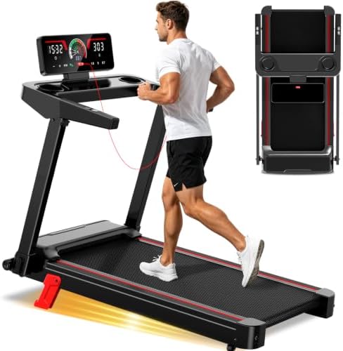 Treadmill for Home, Foldable Running Machine with 20% Incline, 3....