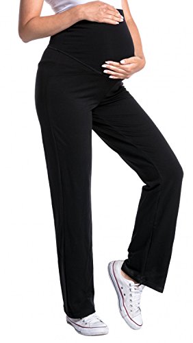 Zeta Ville -Damen Pantalone prémaman. Disponibile in 3 Lunghezze di Gamba - 691c (Taglia Normale Nero, IT 46/48, XL)