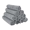Arkwright Microfiber Gym Towel – Pack of 12 – Super Soft, Quick Dry Workout Sweat Towels, 300 GSM Lightweight & Absorbent for Sports, Working Out, Yoga, and Spa, 16 x 27 in, Grey
