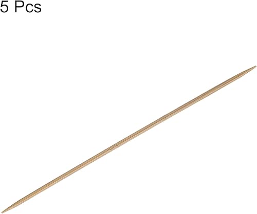 Miniatura 9 de HARFINGTON 5 agujas de tejer de bambú de doble punta tamaño US 11 (0.315 in) carbonizadas 6 pulgadas (5.9 in) rectas para proyectos de hilo de tejer