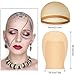 NACHLYNN 2/4/6 Pcs Halloween Bald Cap for Adult Makeup - Latex Caps, Nylon Wig Cap Costume for Halloween Party Men (Classic, 2)