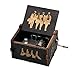 Evelure Cajas de música de los Beatles, Cajas de música de Madera talladas a Mano Antiguas para cumpleaños Infantiles (Negro)