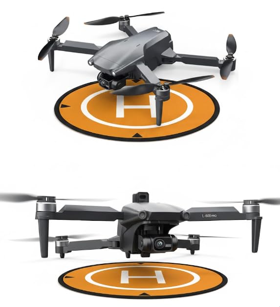 Drone L600 Pro Max Com Gimbal Profissional Controle Câmera 4k Dupla Gps Retorno Bateria 25 Minutos de Voo Drone com, Câmera HD, Design Dobrável em Cinza, Controle Remoto para Fotografia e Video Aérea Com Tapete Heliponto