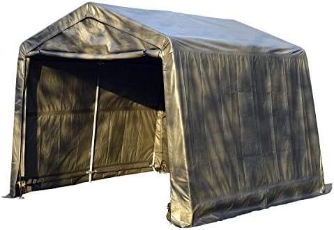 Bestmart INC Heavy Duty Protable Garage shed Shelter Canopy Carport Deep Gray,10x10x8ft