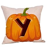 ❤️ Material: Flachs. Cloudro Halloween-Kissenbezüge, Fall Kürbis-Kissenbezug, Taille Überwurf, Kissenbezug, Sofa Home Decor Kolonialstil h