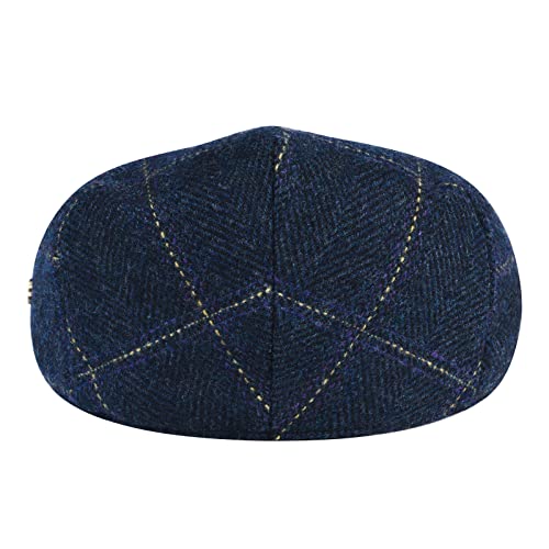 Image of VOBOOM Men's Herringbone Flat Ivy Newsboy Hat Wool Blend Gatsby Cabbie Cap