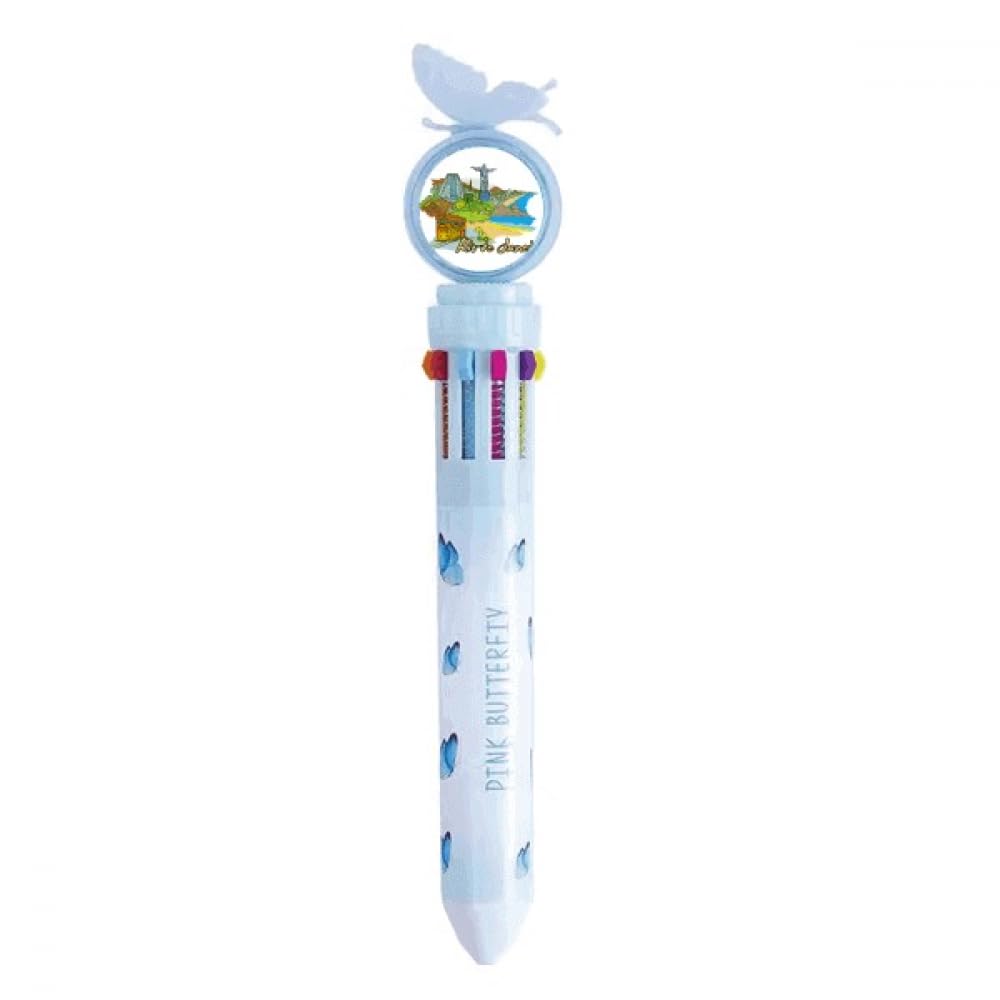 Stylo bille multicolore rétractable Brésil pour ne plus encombrer votre trousse - 4