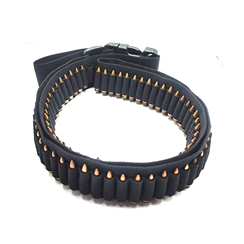 Tactical 100 Rounds Rifle Pistol Bullet Cartridge Adjustable Ammo Bandolier Ammunition Belt Sling Shell Carrier Holder For 10/22 .22Lr .17Hmr .222 .223 Cal 5.56Mm #TOP1