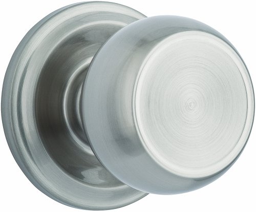 Brinks Push Pull Rotate Door Locks Stafford Passage Hall/Closet Knob, Satin Nickel, 23041-119
