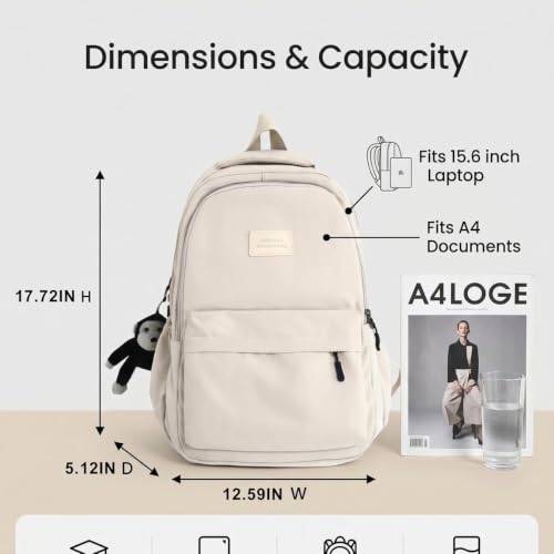 Image of JARKJARD Aesthetic Cute Backpack for Girls Student School College Travel