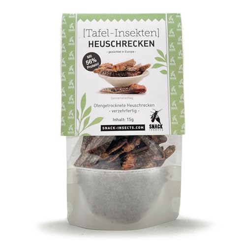 Heuschrecken - essbare Insekten von 'SNACK insects' - 15g feine Speise-Insekten zum Kochen und Essen