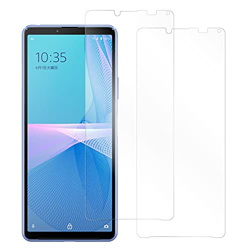 [2������] LOOF Xperia 10 �U / SO-41A / SOV43 �p �ی�t�B���� �ȒP�\��t�� ��ʕی� �\�t�g�t�B���� �C�A�Ȃ� ���h�~ ����h�~ �t�B���� �T���T�� ��G�� �ϏՌ� �Ռ��z�� �����x �Q�[�� �Q�[�}�[���� ���˖h�~ �w