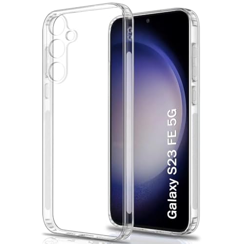 maatjaari Slim Silicone TPU Shockproof Phone Case Transparent Slim Flexible Protective Cover Compatible with Samsung Galaxy S23 FE