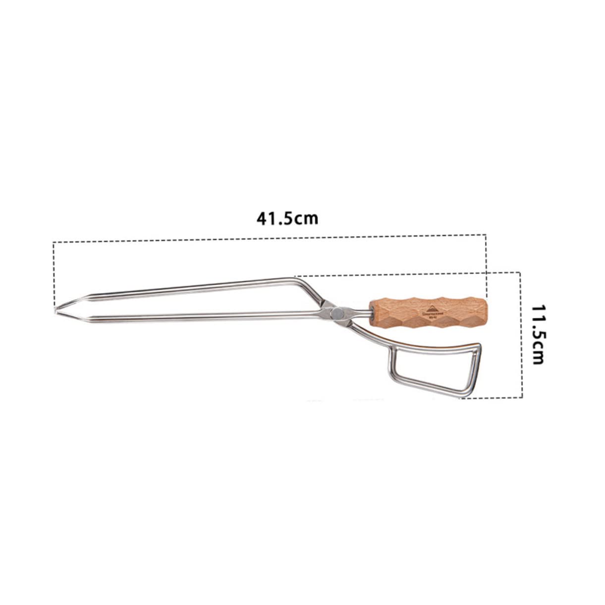 Yardwe Stainless Steel Charcoal Tongs Durable Firewood Clip for Bbq and Fireplace Easy to Clean Grilling Tool for Home and Outdoor Cooking for Parties and Events