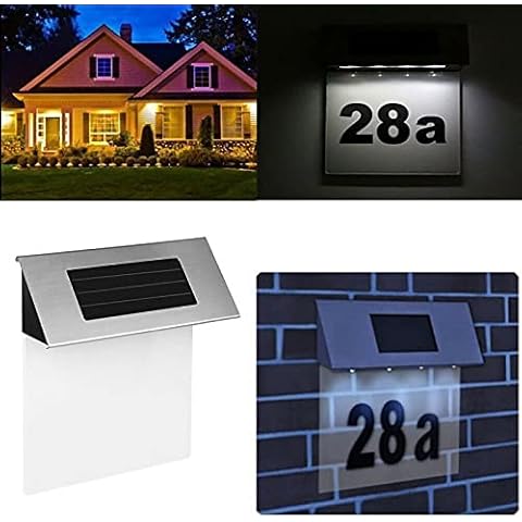 Uadme Solar LED House Number Light Cover