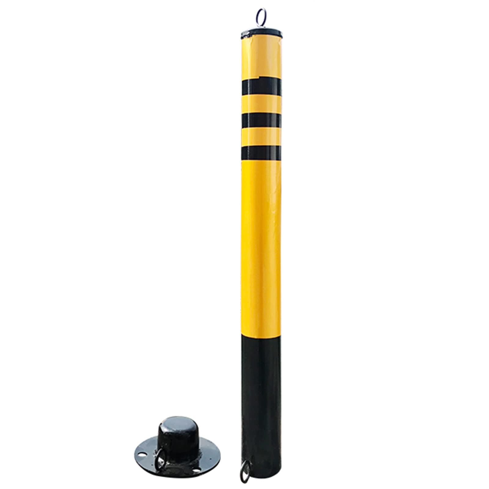 WDSOPK Safety Bollard,Parking Barriers,Driveway Safety Posts,Parking Posts with Reflective Strips,Entrance Security Bollards,for Parking Lots Construction Sites Streets Subways （10pcs-75cm）