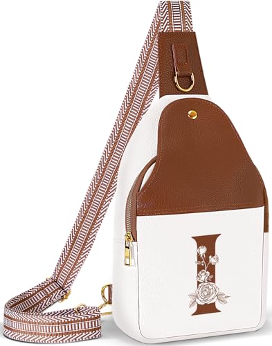 Image of Lizznoe Personalized Crossbody Bag for Women Leather Sling Bags with Initial Letter Chest Bag for Travel, Gift for Mom Wife