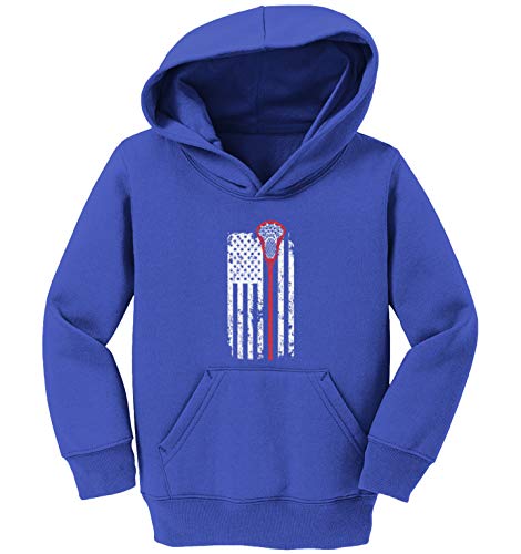 Lacrosse Stick - American Flag Lax Bro Toddler/Youth Fleece Hoodie2