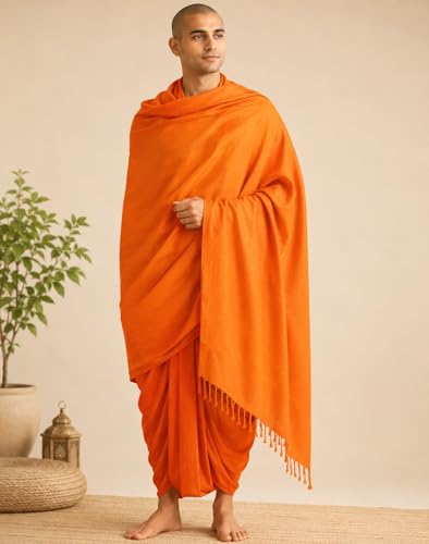 Image of Men's Cotton Gamcha Towel | Traditional Indian Angochha | Pure Cotton Soft & Absorbent Multipurpose Head Scarf | Lightweight Quick Dry Full Size Stole for Men & Women