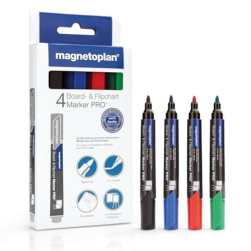 magnetoplan 12281 Board- und Flipchartmarker sortiert 4 Stück