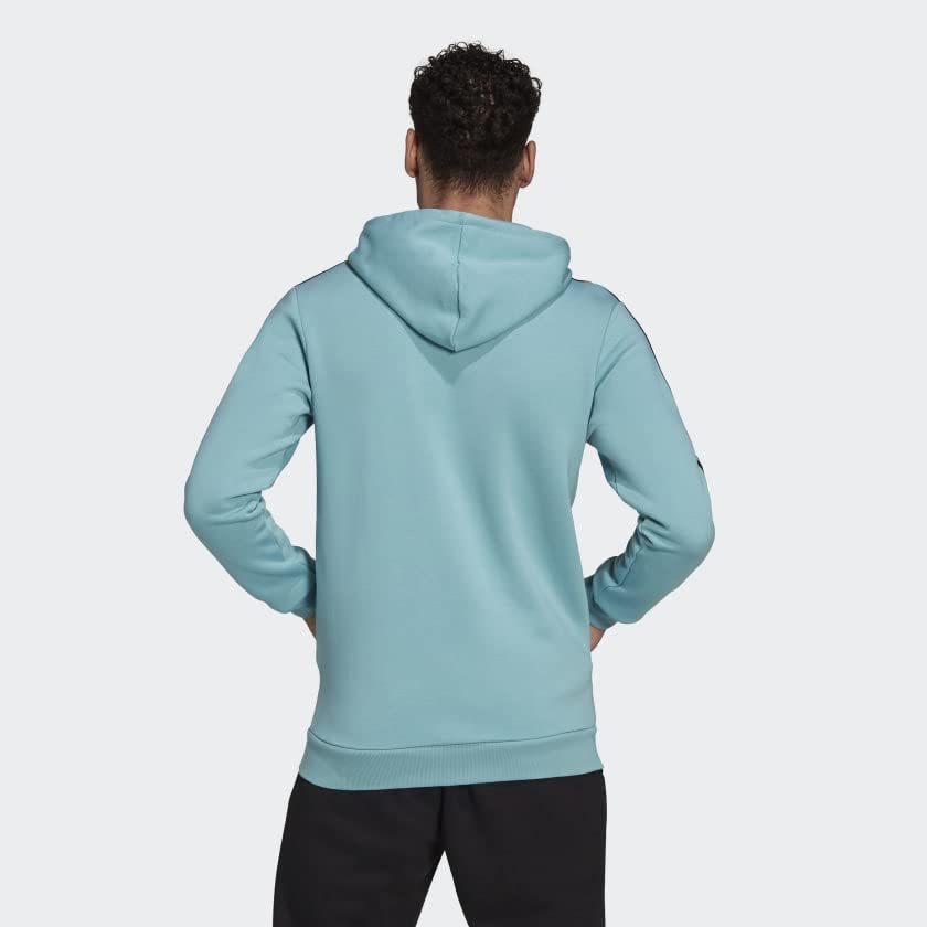 Image of adidas Men's Essentials Fleece 3-Stripes Full-Zip Hoodie, Legend Ink, Large