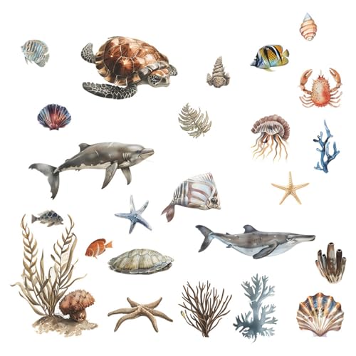 Vinilos Decorativos Animales Oceánicos en Acuarela
