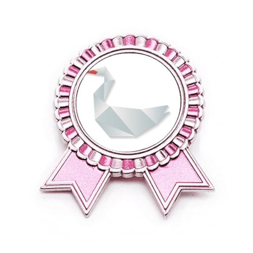 Broche oie géométrique rose en métal pour illuminer vos tenues de bureau et vos sorties