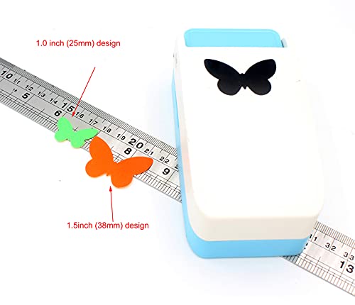 Kucaa Handmade Scrapbooking 1.5 Inch 38Mm Size Craft Lever Punch Embossing Puncher Mini Fancy Punch (Butterfly-1.5Inch) #TOP5