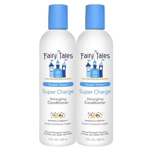 Fairy Tales Tangle Tamer Super Charge - Detangling Conditioner for Kids - Paraben Free, Sulfate Free, Gluten Free, Nut Free- 12 oz (2 PACK)