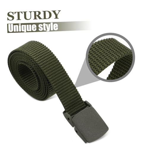 4pcs Adjustable Heavy-Duty Nylon Tactical Belts for Men Multi-Purpose Outdoor Training Strap Quick-Release Buckle Sturdy Canvas Webbing for Hiking and Sports3
