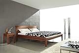 shogazi Schlafkultur Massivholzbett Begum Nussbaum massiv - Zweigraum - Designerbett, Größe:180x200cm