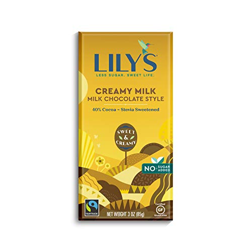 Lily's Sweets Chocolate Bar Creamy Milk, 3 oz - Case of 12