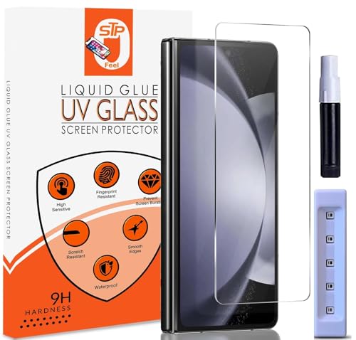 Image of Uv Premium Tempered Glass Full Screen Protector Guard Compatible For Vivo X Fold 3 Pro 5G Cellphone (8.02 Inch,Pack Of 1) Full Adhesive Uv Curved Case Friendly Hd+ Clarity