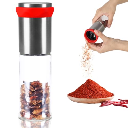 170ML Moulin à Piment,Smavles Coupeur pour piments secs,Coupe à Epices en Acier Inoxydable pour...