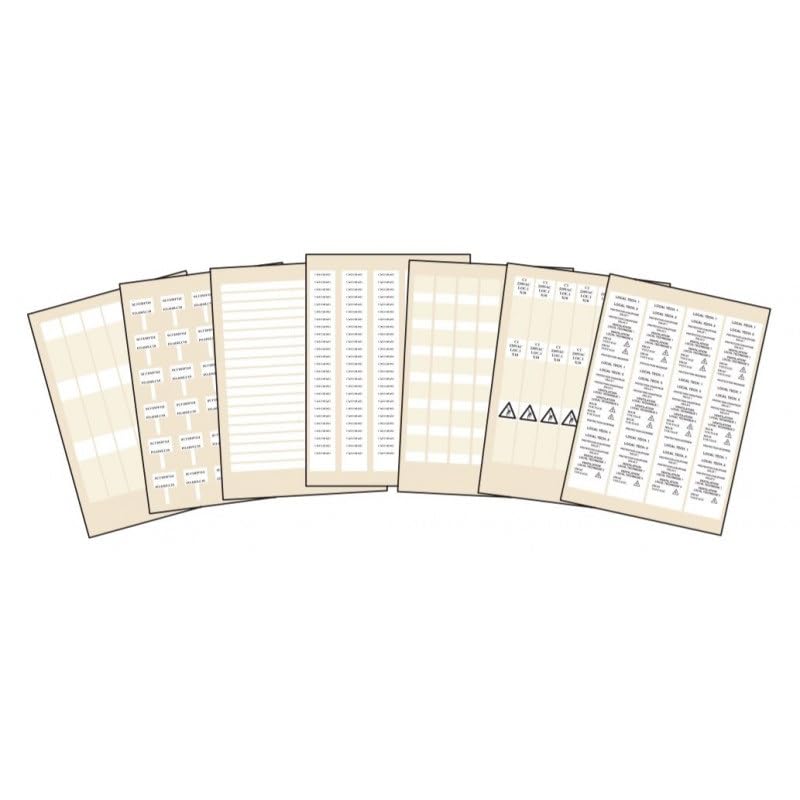 Lot de 560 Etiq repérage imprim laser pour fils, câbles et cordons Ø7 maxi - 25x11 mm Legrand