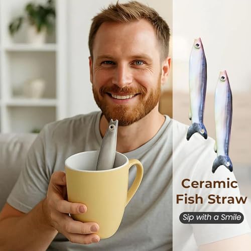 Paille de poisson en céramique durable contre les pailles jetables