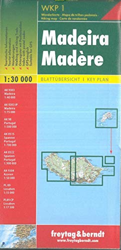 Madeira, Wanderkarte 1:30.000 (freytag & berndt Wander-Rad-Freizeitkarten) Madeira, Wanderkarte 1:30.000 (freytag & berndt Wander-Rad-Freizeitkarten)
