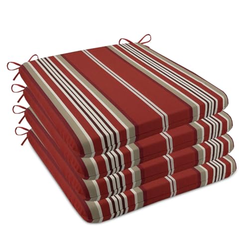 Coussin de chaise d'extérieur imperméable haute densité rouge - 2