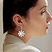 Acrylic Yellow Flower Daisy Dangle Earring for Women Wild Lily Petals Hawaii Plant Earrings (White)